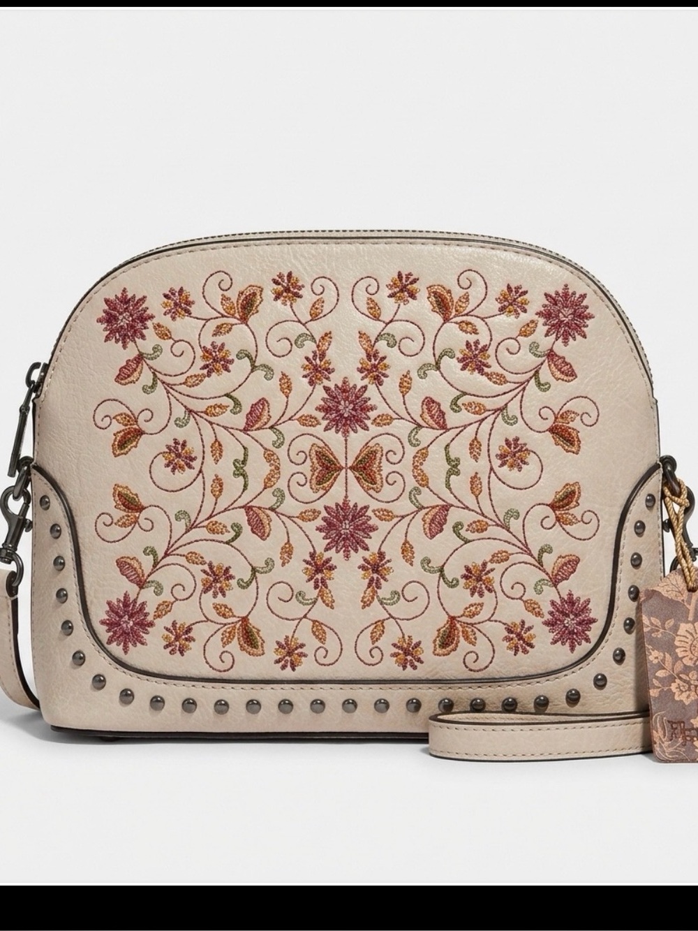 Montana West Floral Embroidered Studded Crossbody Bag